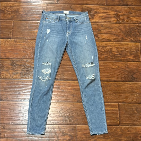 Hudson Jeans Light Blue Distressed Skinny Jeans - Picture 1 of 9